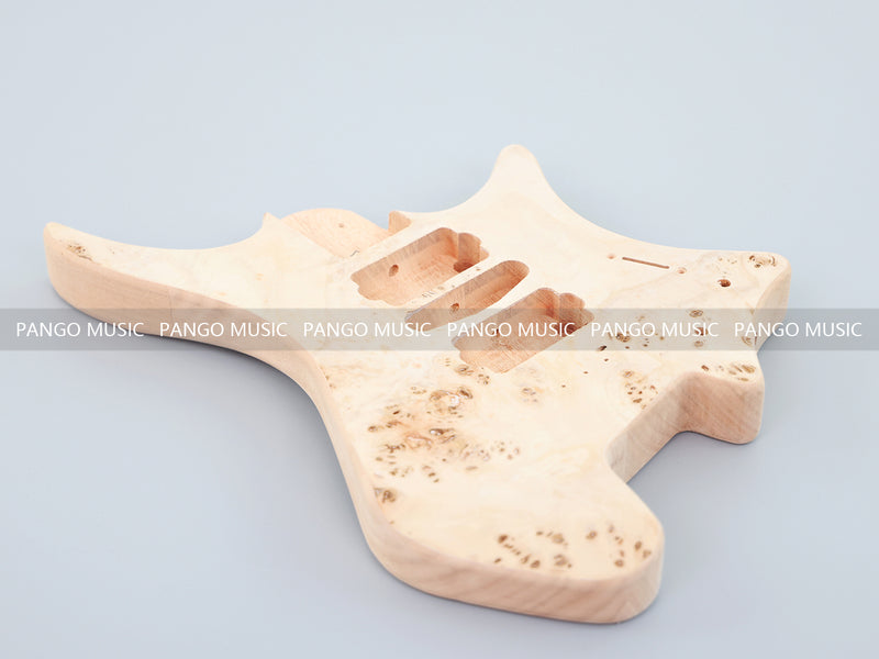 Headless DIY Electric Guitar Kit with Burl Maple Top (ZQN-004S-X)