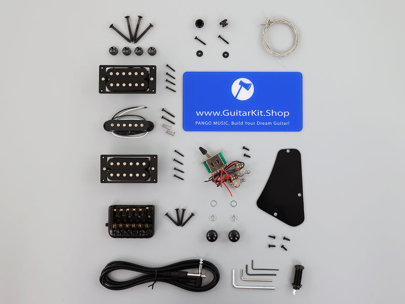 Headless DIY Electric Guitar Kit with Burl Maple Top (ZQN-004S-X)