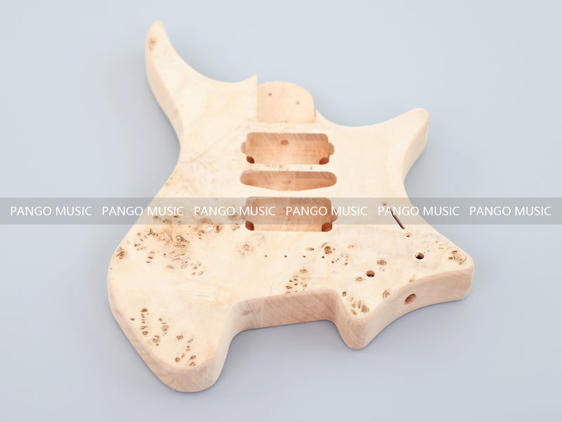 Headless DIY Electric Guitar Kit with Burl Maple Top (ZQN-004S-X)