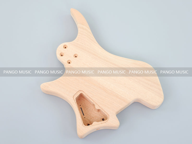 Headless DIY Electric Guitar Kit with Burl Maple Top (ZQN-004S-X)