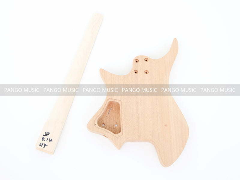 Headless DIY Electric Guitar Kit with Burl Maple Top (ZQN-015S)