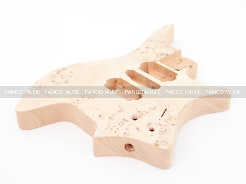 Headless DIY Electric Guitar Kit with Burl Maple Top (ZQN-015S)