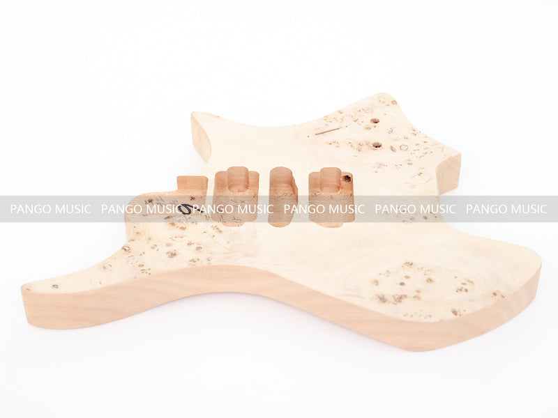 Headless DIY Electric Guitar Kit with Burl Maple Top (ZQN-015S)