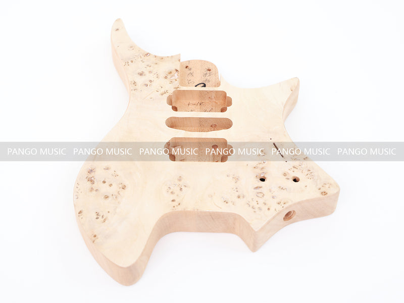 Headless DIY Electric Guitar Kit with Burl Maple Top (ZQN-015S)