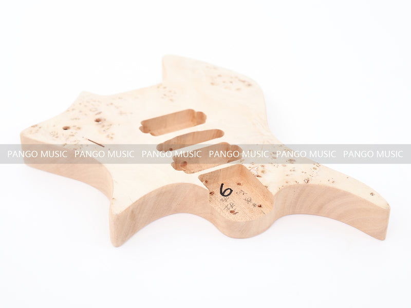 Headless DIY Electric Guitar Kit with Burl Maple Top (ZQN-015S)