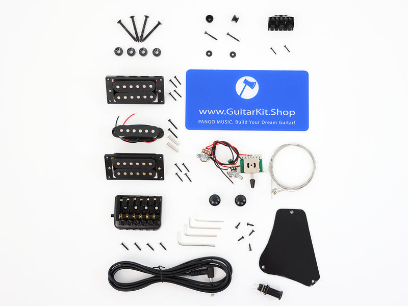 Headless DIY Electric Guitar Kit with Burl Maple Top (ZQN-015S)