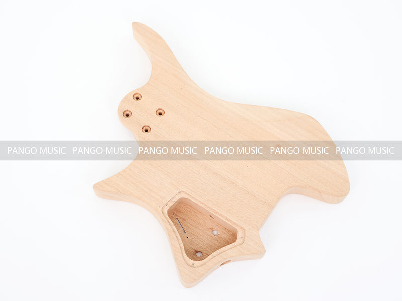 Headless DIY Electric Guitar Kit with Burl Maple Top (ZQN-015S)