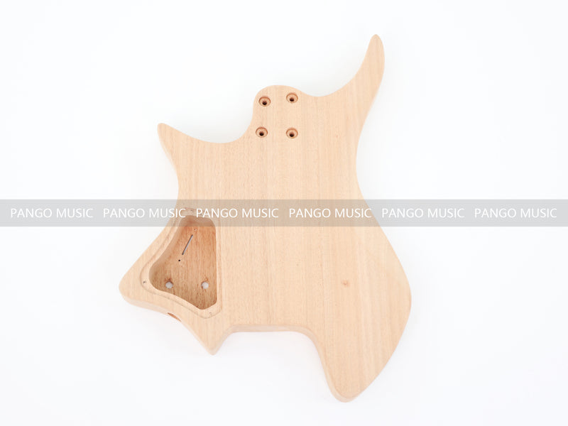 Headless DIY Electric Guitar Kit with Burl Maple Top (ZQN-015S)