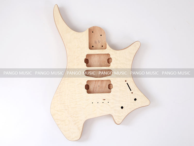 Headless DIY Electric Guitar Kit with Quilted Maple Top (ZQN-013S)