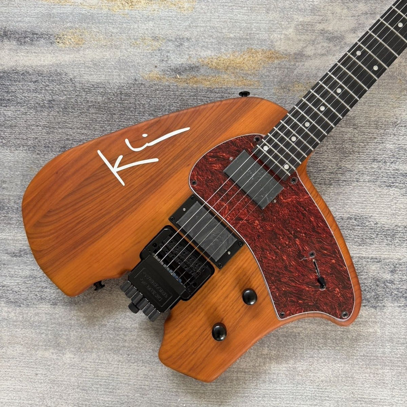 Headless Kiesel Style Electric Guitar | Matte Brown | Double Locking Tremolo (LRG-059)