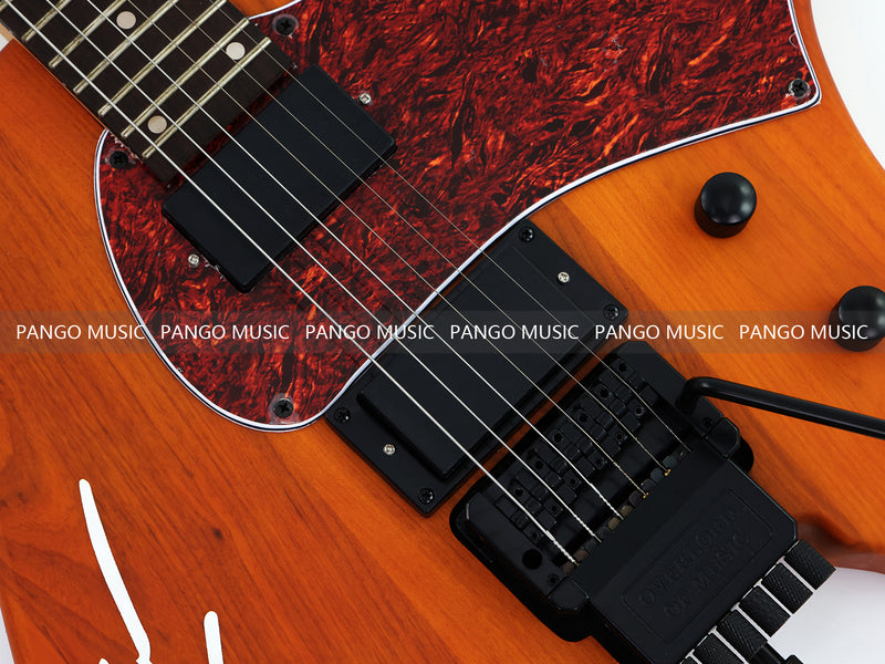 Headless Kiesel Style Matte Brown Electric Guitar with Double Locking Tremolo (LRG-059X)