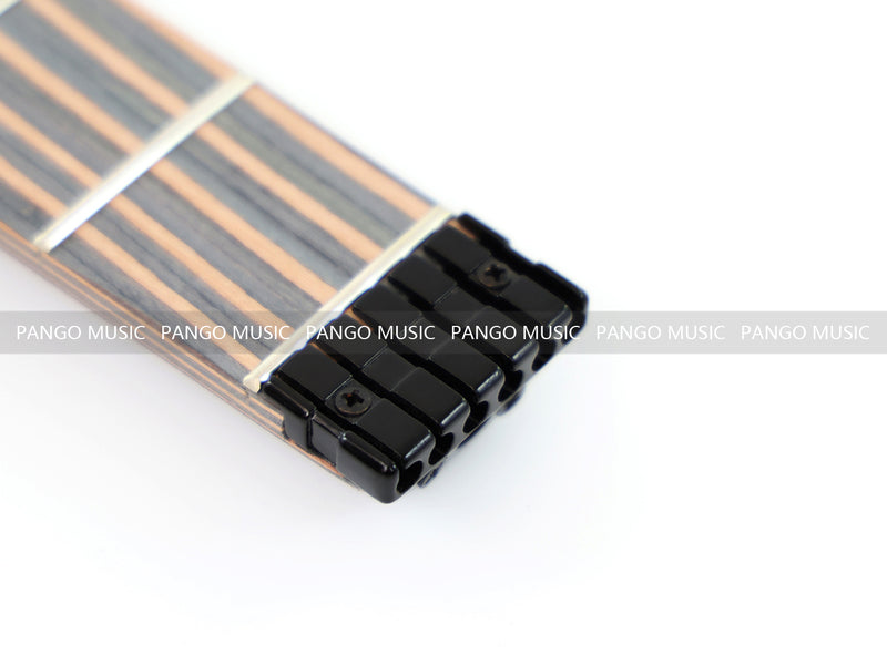 Headless Left-Handed All Zebrawood DIY Electric Guitar Kit (ZQN-017S)