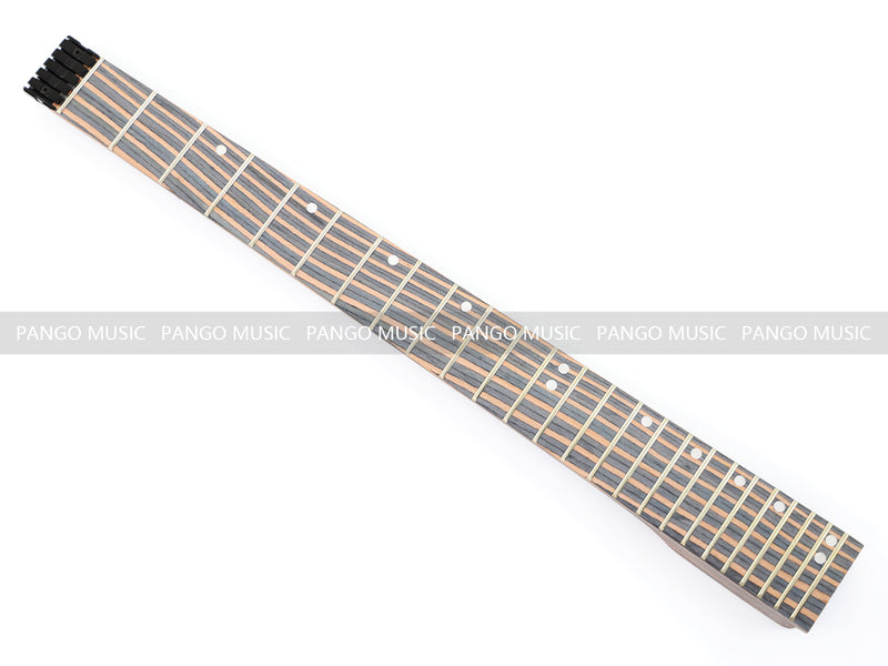 Headless Left-Handed All Zebrawood DIY Electric Guitar Kit (ZQN-017S)