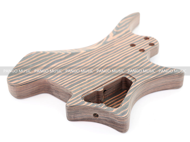 Headless Left-Handed All Zebrawood DIY Electric Guitar Kit (ZQN-017S)