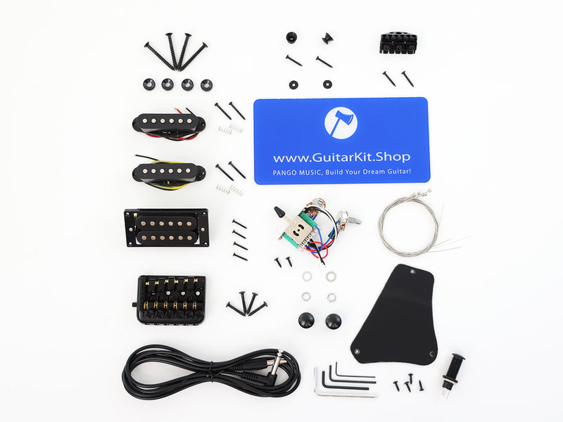 Headless Left-Handed All Zebrawood DIY Electric Guitar Kit (ZQN-017X)