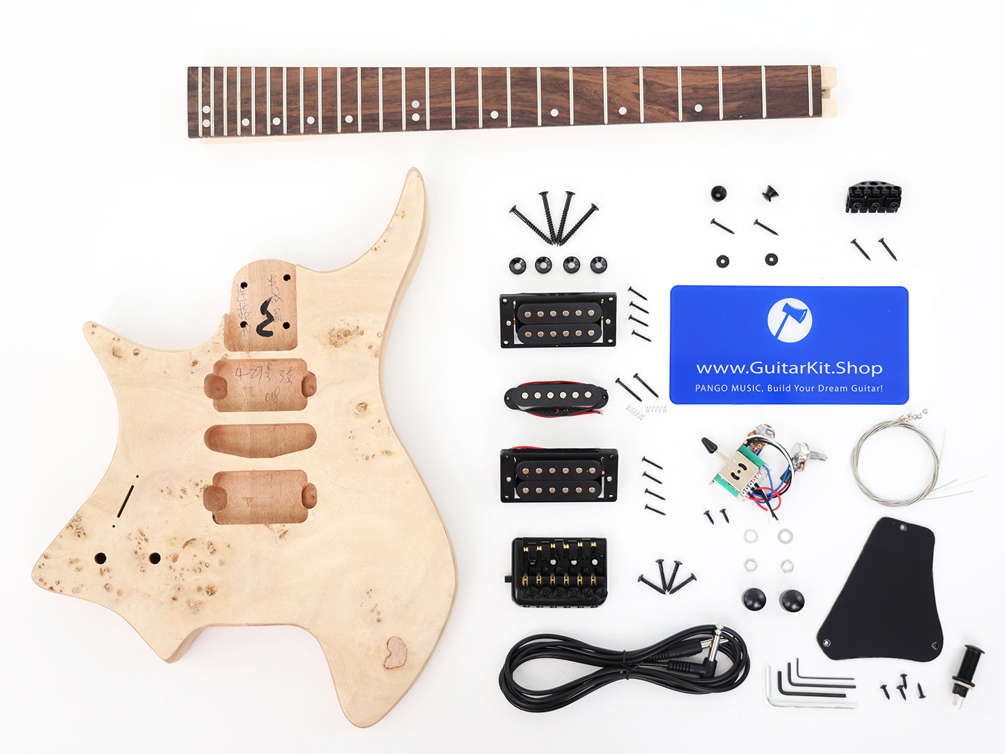 Left-Handed Headless DIY Electric Guitar Kit (ZQN-018X) — Guitar