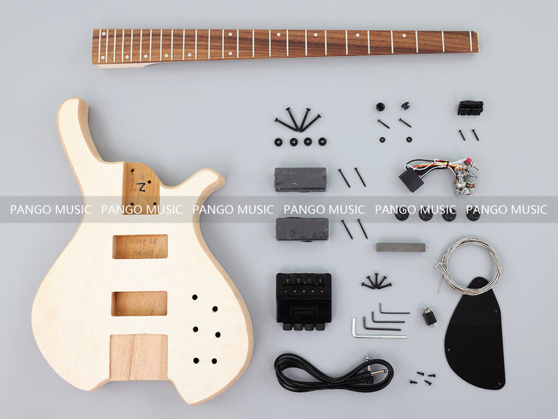 4-String Headless Style DIY Electric Bass Guitar Kit (PTM-129X)