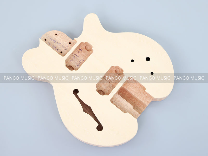 Headless Style Semi Hollow Body DIY Electric Guitar Kit (PTM-152)