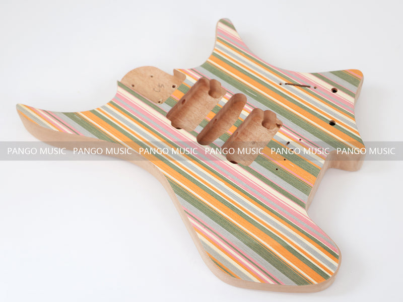 Headless Style DIY Electric Guitar Kit with Rainbow Top (ZQN-003S)