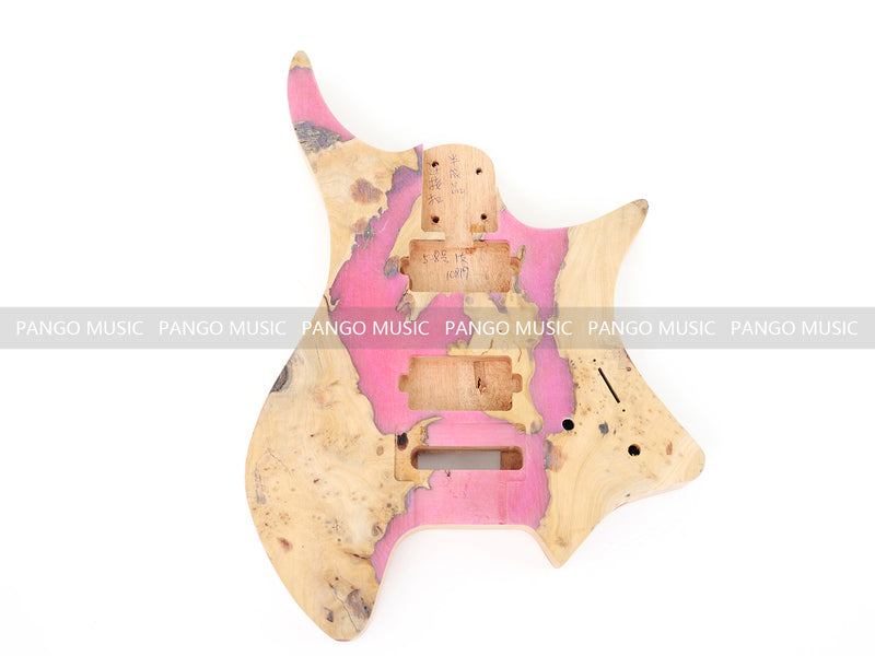 Headless Style Mahogany & Epoxy Resin Body DIY Electric Guitar Kit (10819, Limited Edition)