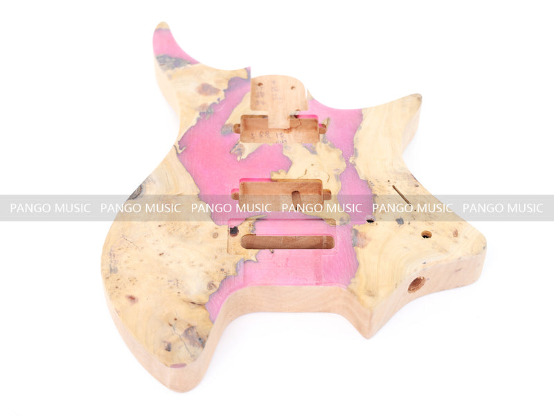 Headless Style Mahogany & Epoxy Resin Body DIY Electric Guitar Kit (10819, Limited Edition)