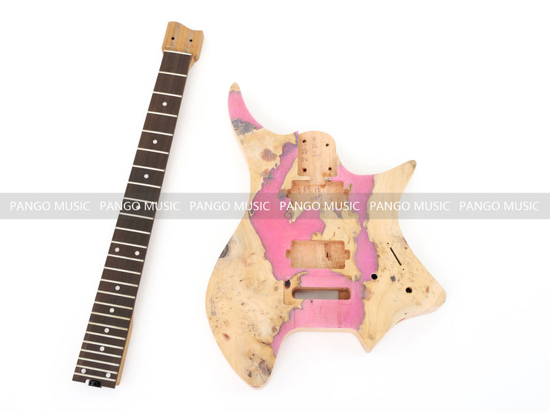 Headless Style Mahogany & Epoxy Resin Body DIY Electric Guitar Kit (10819, Limited Edition)