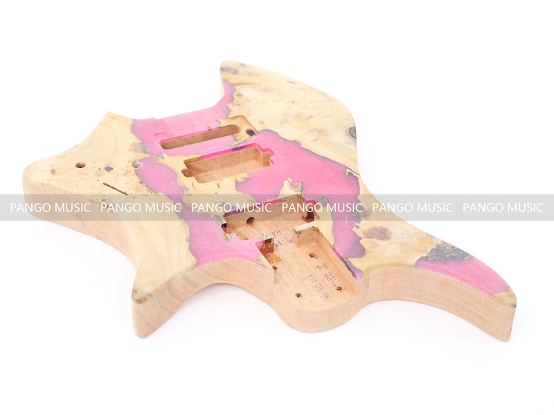 Headless Style Mahogany & Epoxy Resin Body DIY Electric Guitar Kit (10819, Limited Edition)