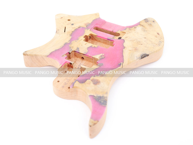 Headless Style Mahogany & Epoxy Resin Body DIY Electric Guitar Kit (10819, Limited Edition)