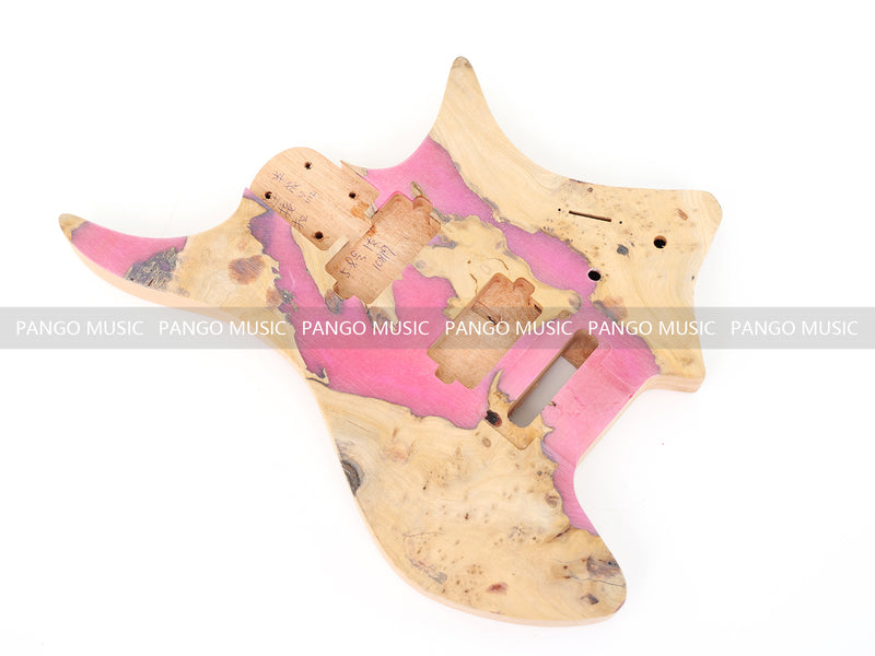 Headless Style Mahogany & Epoxy Resin Body DIY Electric Guitar Kit (10819, Limited Edition)