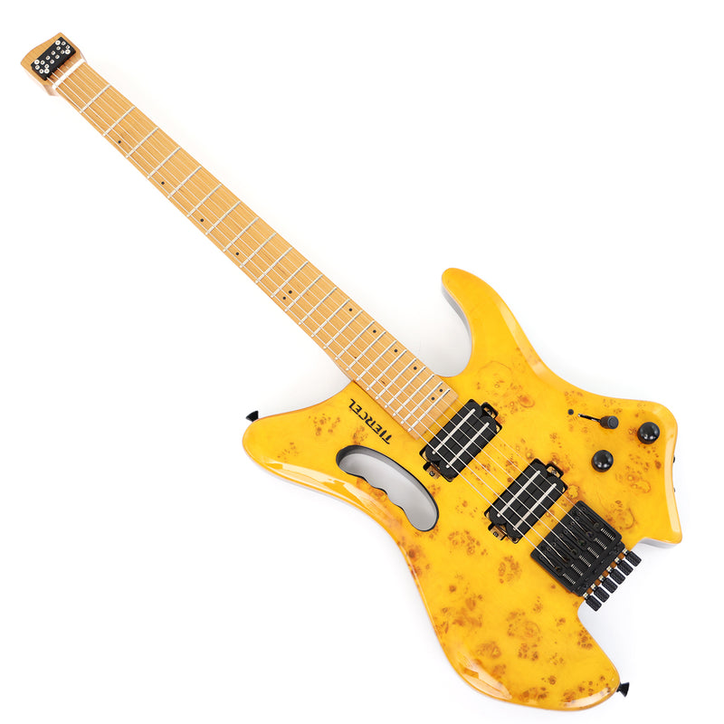 Headless Style Roasted Maple Neck Electric Guitar (PMY-010)