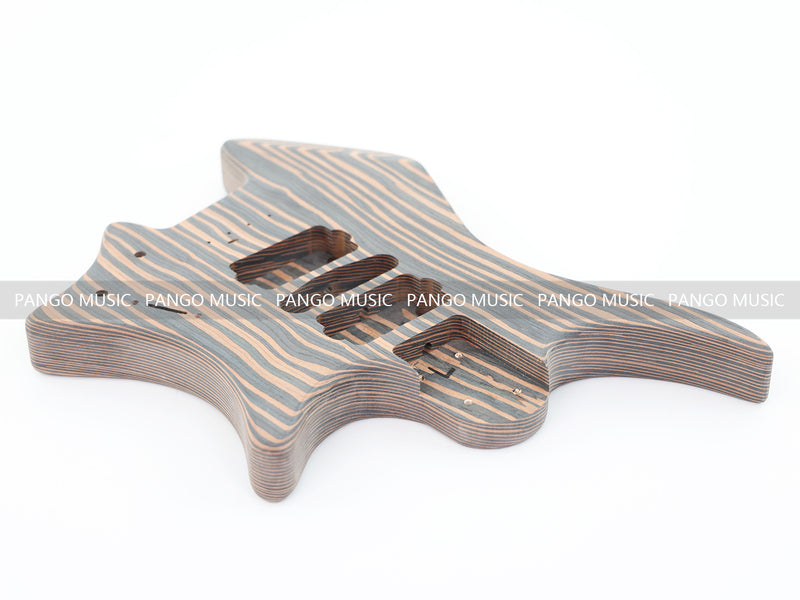 Headless Style Zebrawood Body DIY Electric Guitar Kit (ZQN-001S-X)