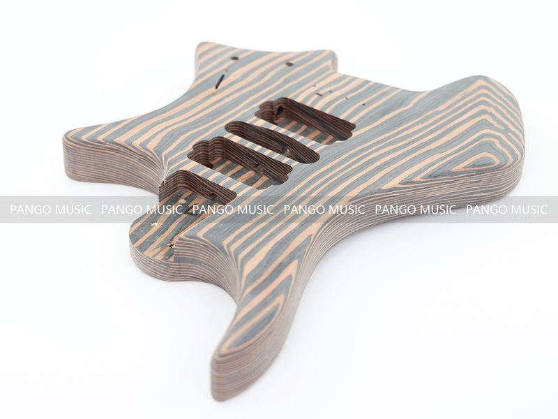 Headless Style Zebrawood Body DIY Electric Guitar Kit (ZQN-001S-X)