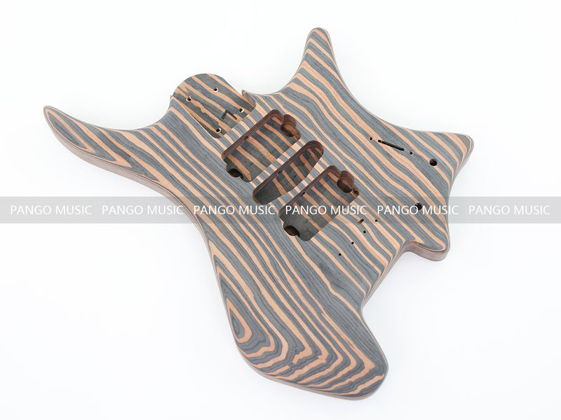 Headless Style Zebrawood Body DIY Electric Guitar Kit (ZQN-001S-X)