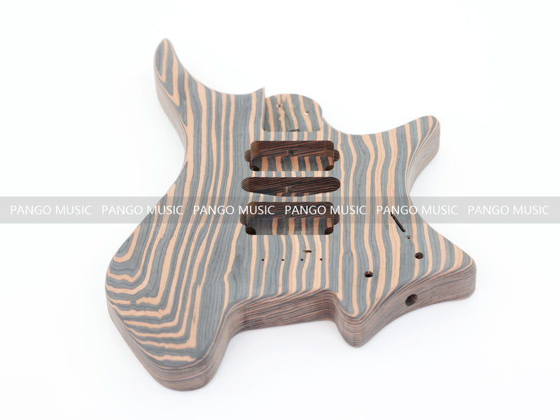 Headless Style Zebrawood Body DIY Electric Guitar Kit (ZQN-001S-X)