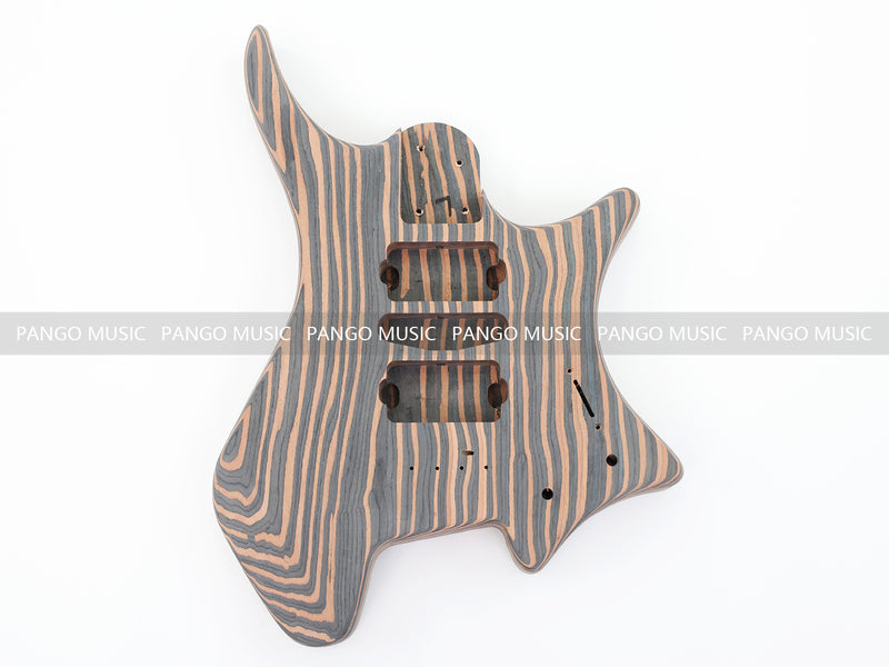 Headless Style Zebrawood Body DIY Electric Guitar Kit (ZQN-001S-X)