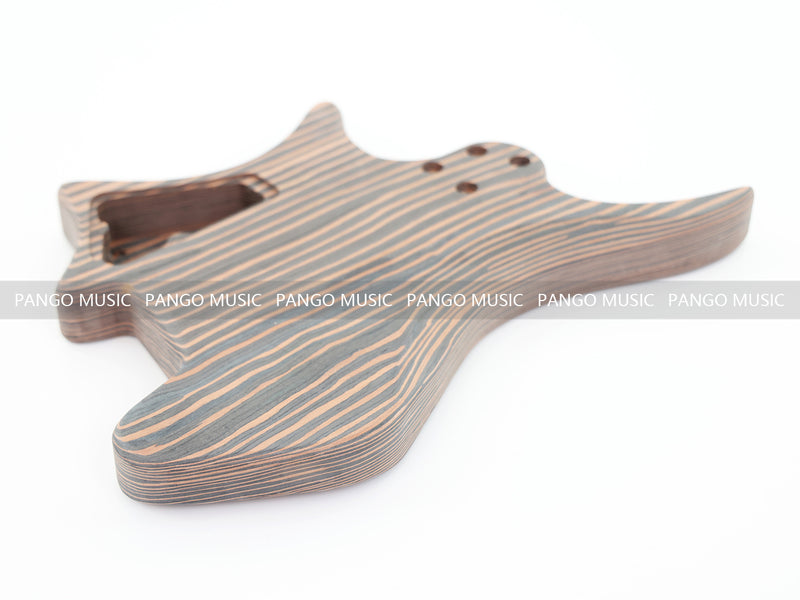 Headless Style Zebrawood Body DIY Electric Guitar Kit (ZQN-001S-X)