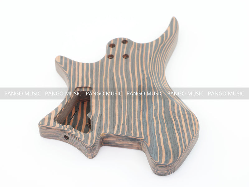 Headless Style Zebrawood Body DIY Electric Guitar Kit (ZQN-001S-X)