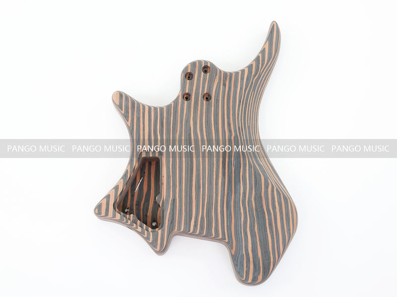 Headless Style Zebrawood Body DIY Electric Guitar Kit (ZQN-001S-X)