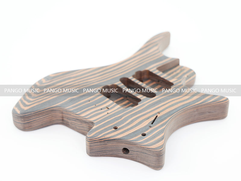 Headless Style Zebrawood Body DIY Electric Guitar Kit (ZQN-001S-X)