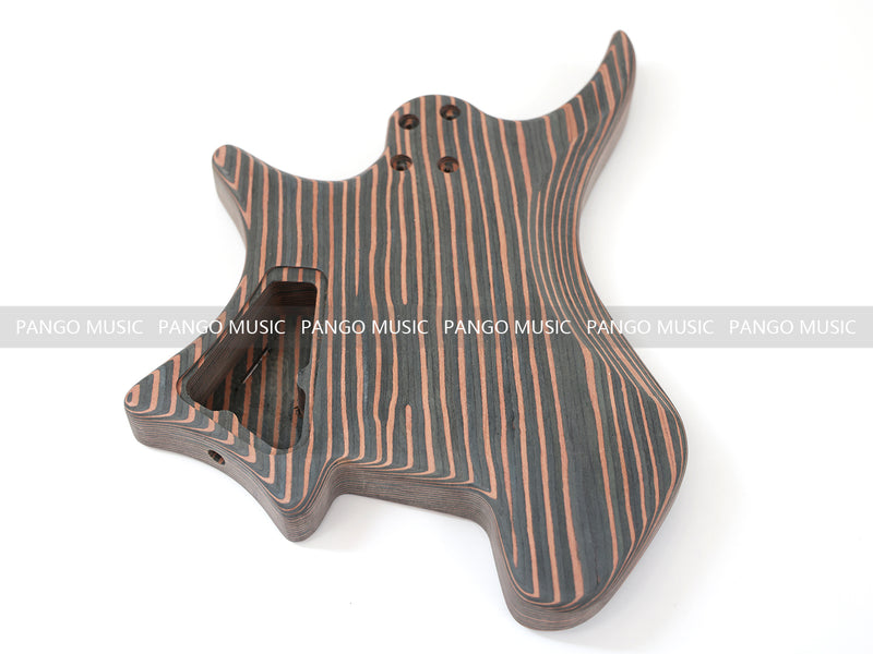 Headless Style Zebrawood Body DIY Electric Guitar Kit (ZQN-001S)