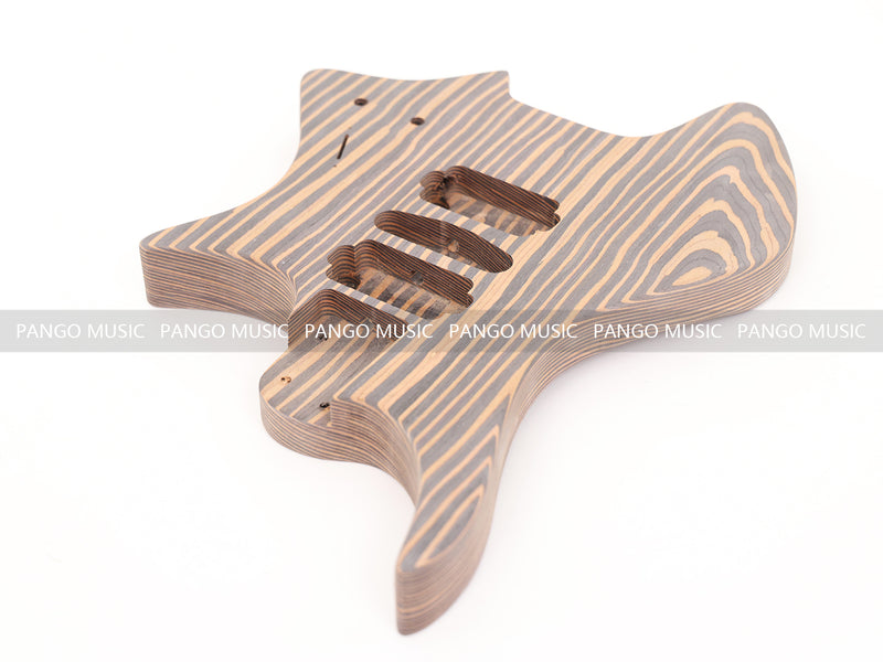 Headless / Zebrawood Body DIY Electric Guitar Kit (ZQN-001X)