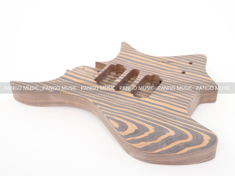 Headless / Zebrawood Body DIY Electric Guitar Kit (ZQN-001X)