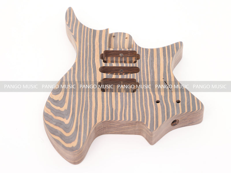 Headless / Zebrawood Body DIY Electric Guitar Kit (ZQN-001X)