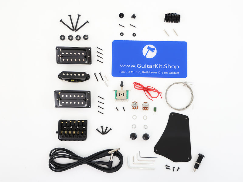 Headless / Zebrawood Body DIY Electric Guitar Kit (ZQN-001X)