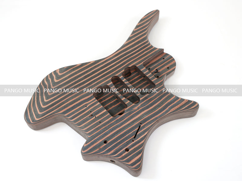 Headless Style Zebrawood Body DIY Electric Guitar Kit (ZQN-001S)