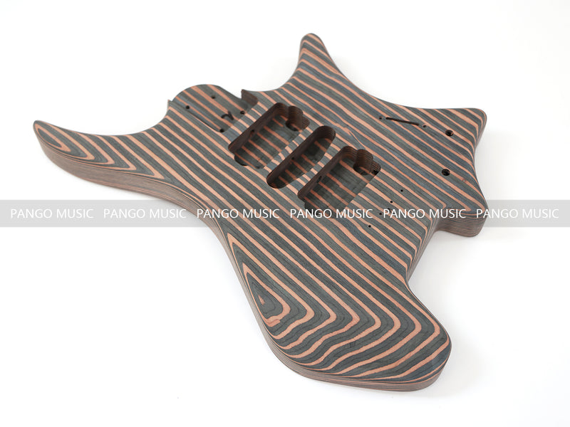 Headless Style Zebrawood Body DIY Electric Guitar Kit (ZQN-001S)