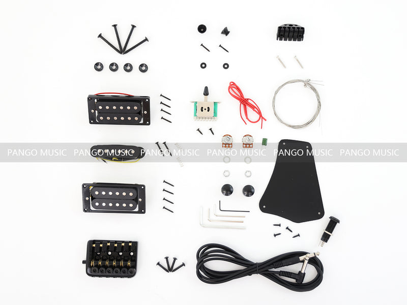 Headless / Zebrawood Body DIY Electric Guitar Kit (ZQN-001X)