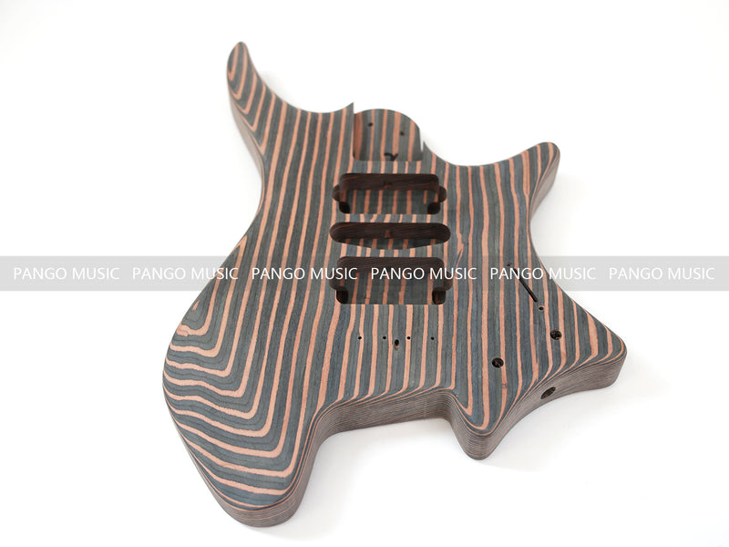 Headless Style Zebrawood Body DIY Electric Guitar Kit (ZQN-001S)