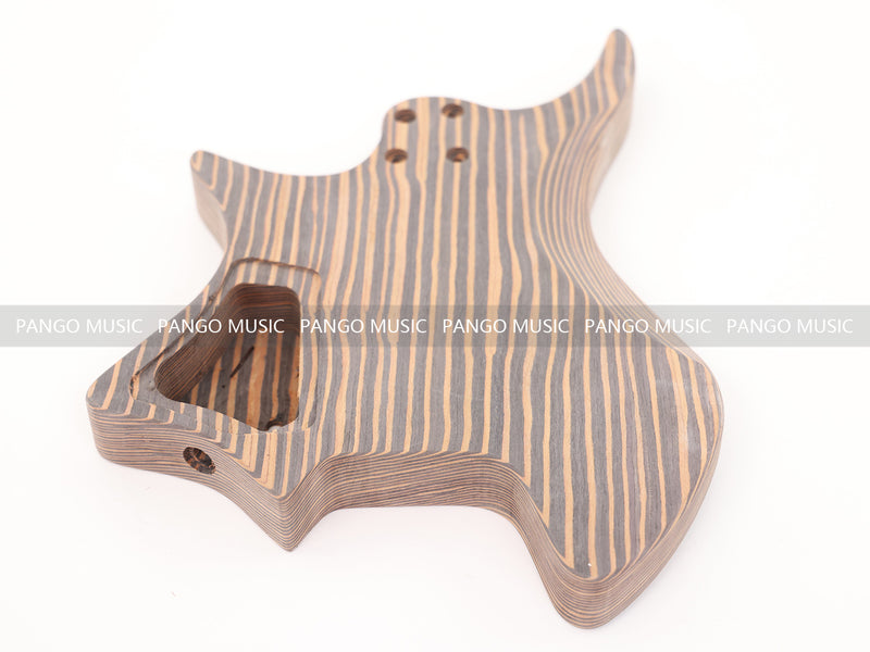 Headless / Zebrawood Body DIY Electric Guitar Kit (ZQN-001X)