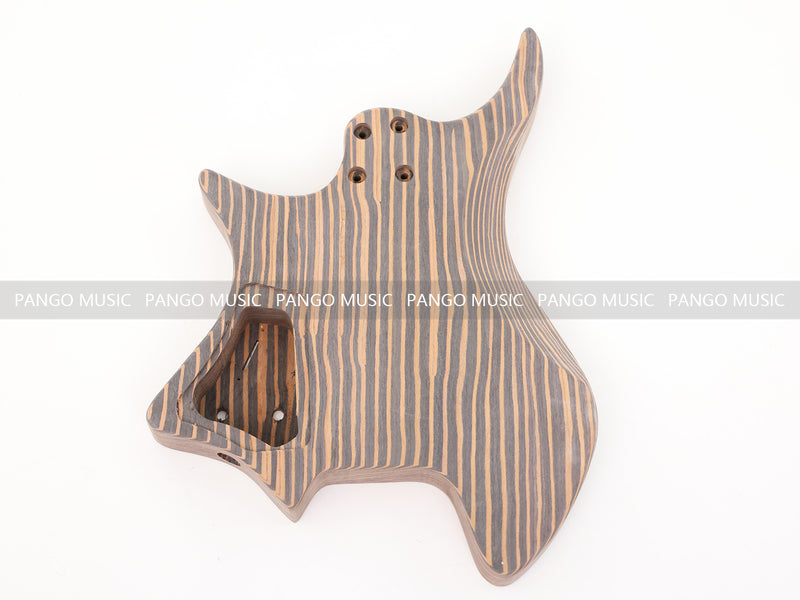 Headless / Zebrawood Body DIY Electric Guitar Kit (ZQN-001X)